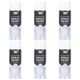 6X 151 White Matt Spray Paint 400ml Spray Paint
